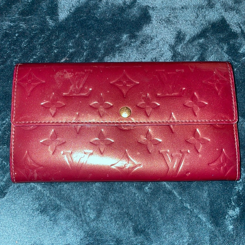 Louis Vuitton Red Embossed Wallet